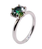 925S 2.0ct Turquoise Moissanite Ring
