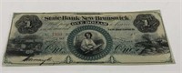 Rare State Bank of New Brunswick, New Jersey Note