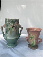 Vtg Roseville Vases 
Small one has a minor chip