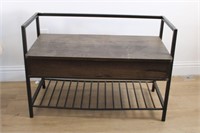 MODERN ENTRYWAY BENCH AND STORAGE COMPARTMENT