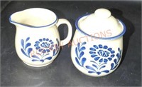 Vintage 1981 country heritage creamer and sugar