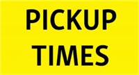 Pick up times