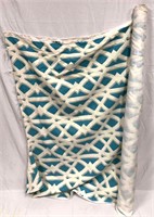 Teal & White Patterned Fabric