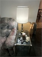 Two Lamps and Lamp Tables
