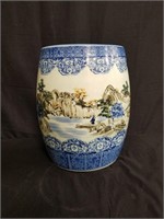 Hand Painted Asian pattern pedestal