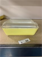 Yellow Pyrex Refrigerator Dish