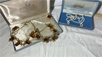Faux Pearls, Vintage Topaz Costume Jewelry