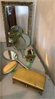 Hair Combs, Mirrors, Jewelry Container