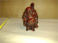 Vintage Smiling Buddha with Money Bag  "Heavy"