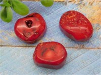 RED CORAL ROCK STONE LAPIDARY SPECIMEN