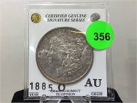 Silver Signature Series Morgan Dollar 1885-o