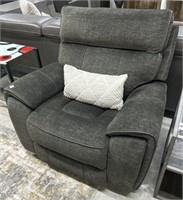 Grey Upholstered rocking reclining Chair