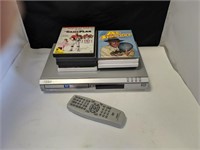 DVD Player, Remote & 9 DVD's