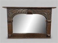 EARLY 20th CENTURY CARVED OAK MIRROR