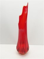 Mid-Century Red Vase 22"T