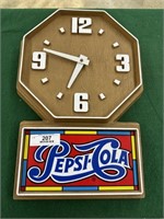 Pepsi-Cola Clock - Battery Operated