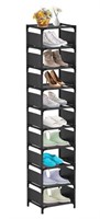 9 Tiers Vertical Shoe Rack Tall Narrow Shoe Shelf