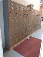 Section of 30 Lockers-Brown