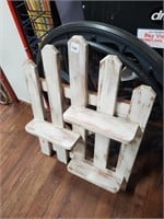 Wooden White Washed Wall Rack