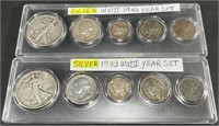 1942 & 1943 WWII Silver Silver Sets