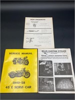 Vintage Servi-Car Service Manual & Parts Catalogs