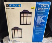 Portfolio Twin Pack Exterior Wall lanterns new