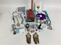 Costume jewelry necklaces, keychains