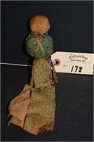 9" Handstitched Primitive Folkart Doll