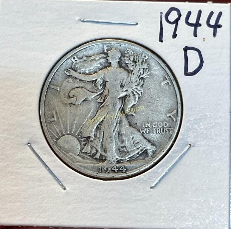 1944 D SILVER WALKING LIBERTY HALF DOLLAR