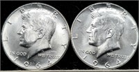 1964 Kennedy Silver Half Dollar Coins