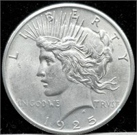 1925 Peace Silver Dollar Coin Uncirculated