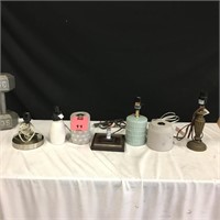 Lot of 7 Small Table Lamps