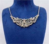 Art Nouveau Sterling Silver Filigree Necklace
