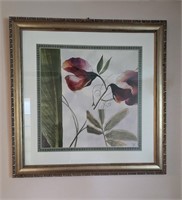 FRAMED AND MATTED FLORAL ART BY ZURIEL VERGER