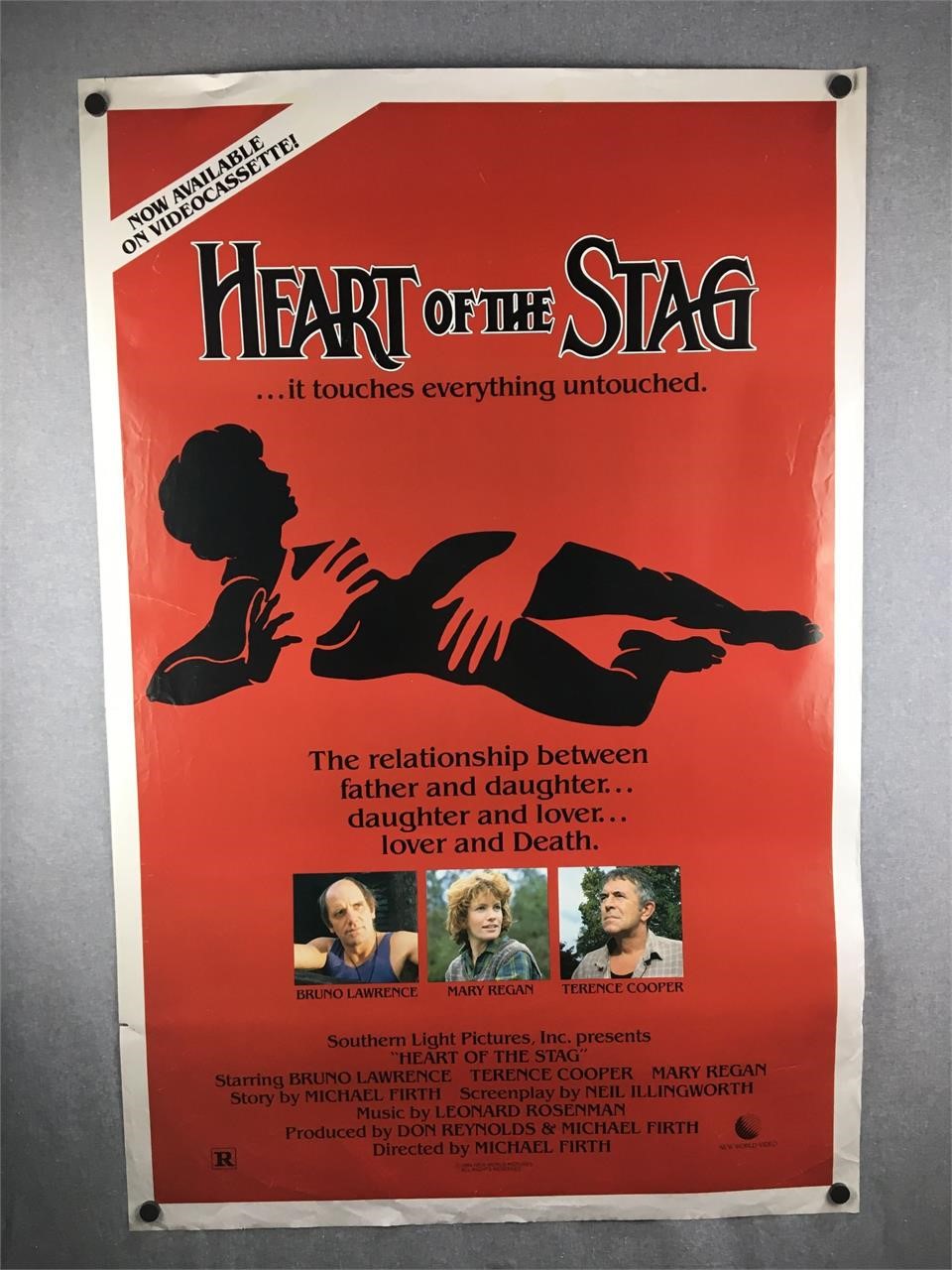 Vintage 1984 Heart of the Stag Movie Poster