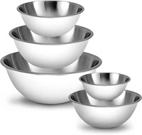 WHYSKO Meal Prep Stainless Steel Mixing Bowls Set
