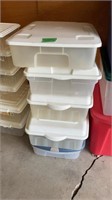 5 clear storage totes