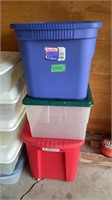 3 storage totes