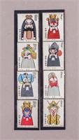 1980 China Opera Faces Stamps 8pc