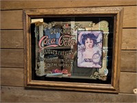 Old Coca Cola Mirror Some Oxidation 24x19