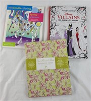 Coloring books and set of handmade paper