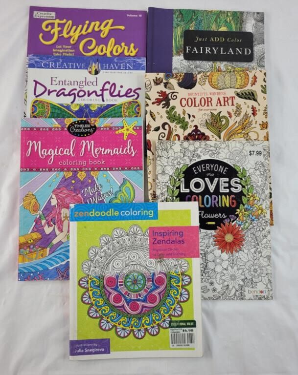 Assorted coloring books