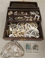 Jewelry box with jewelry including sterling silver