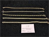 10K Gold 28.6g Bracelets with Stones