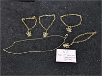 10K Gold 5g Necklace and Bracelets