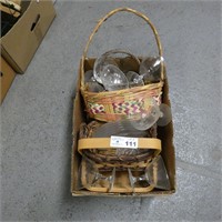 Assorted Baskets & Stemware