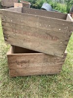 Pair of Nehi wood boxes