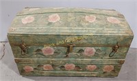 Floral Painted Wooden Chest