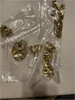 5 BAGS OF GOLD COLORED JEWELRY
