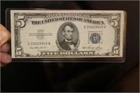 1953 Blue Seal $5.00 Note